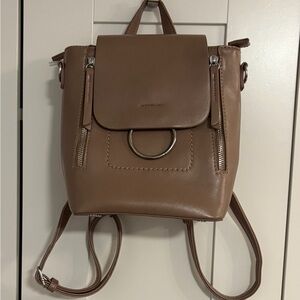 MMS Design Studio convertable Tan Leather Backpack